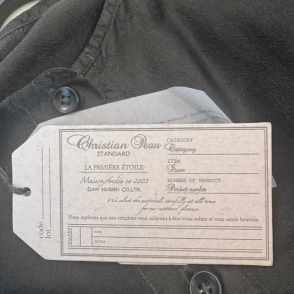 Christian Peau Silk Gathered Waist Dress in Kale. NWT - Picture 4 of 8